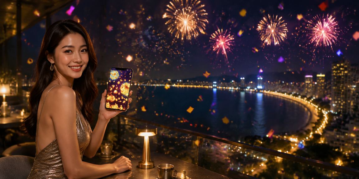 Pemain menikmati kasino langsung 3310 melalui telefon pintar di Pulau Pinang